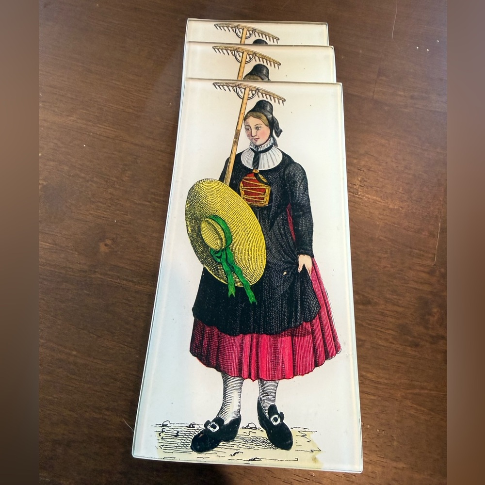 JOHN DERIAN Glass Trays-Set of 2 - Picture 10 of 11